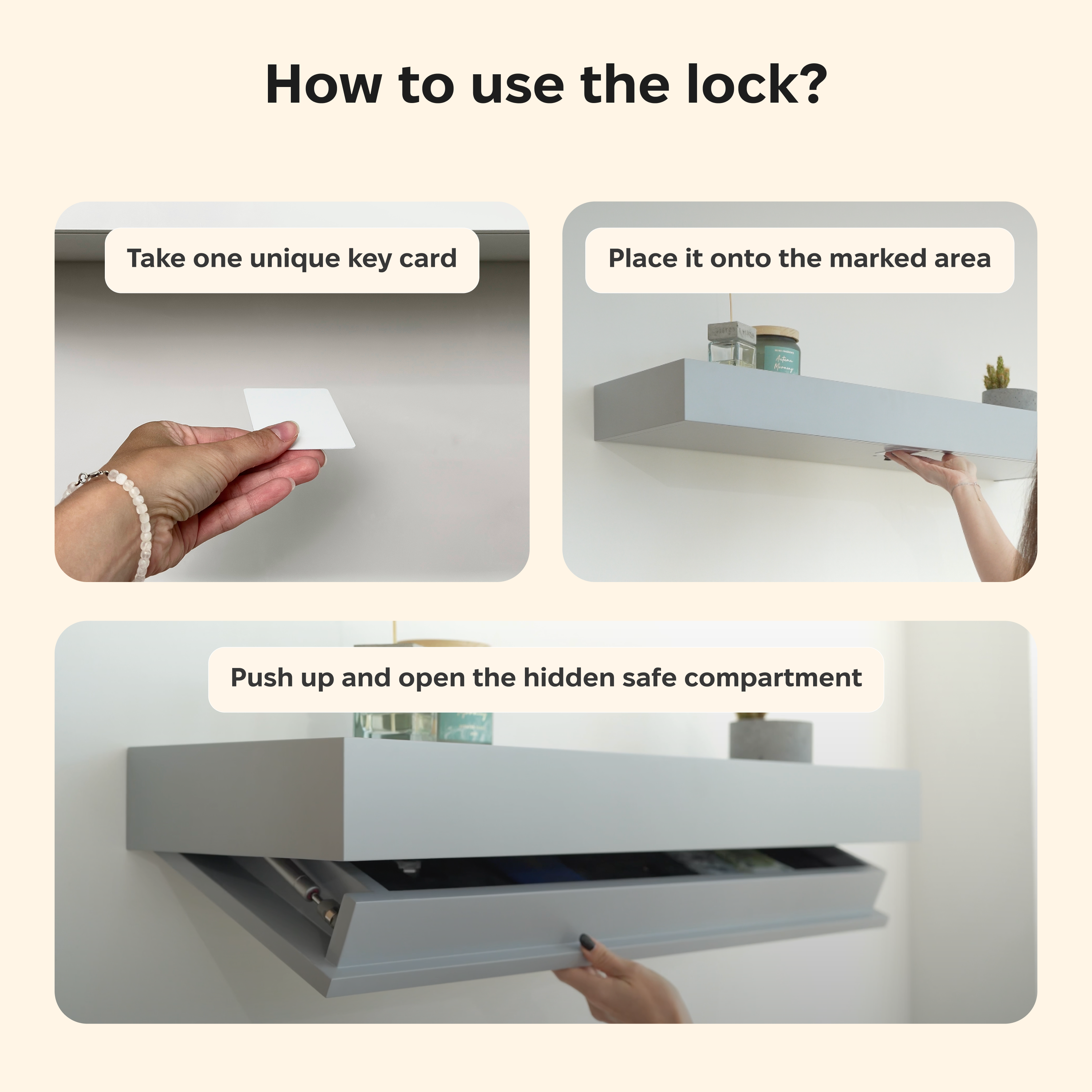 Hidden Wall-Mounted Safe Drawer A12