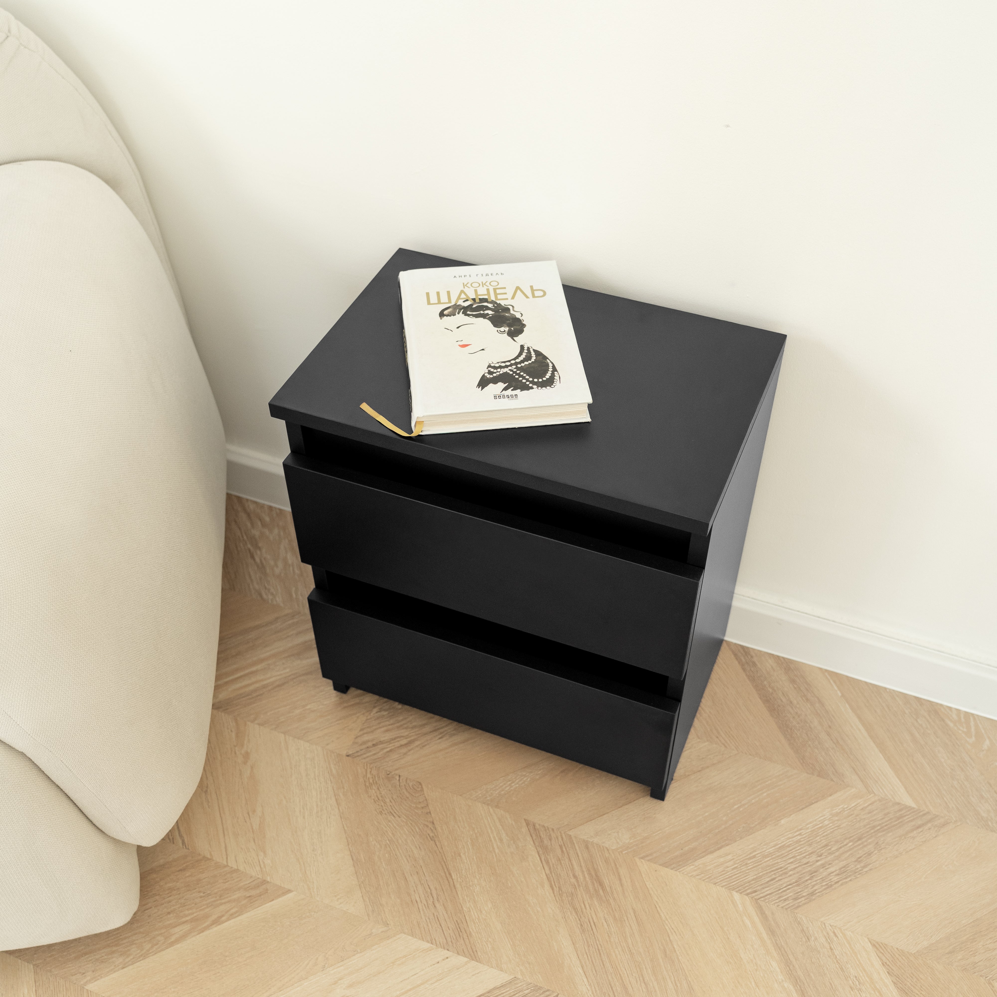 Bedside table with Locked Hidden Storage B24