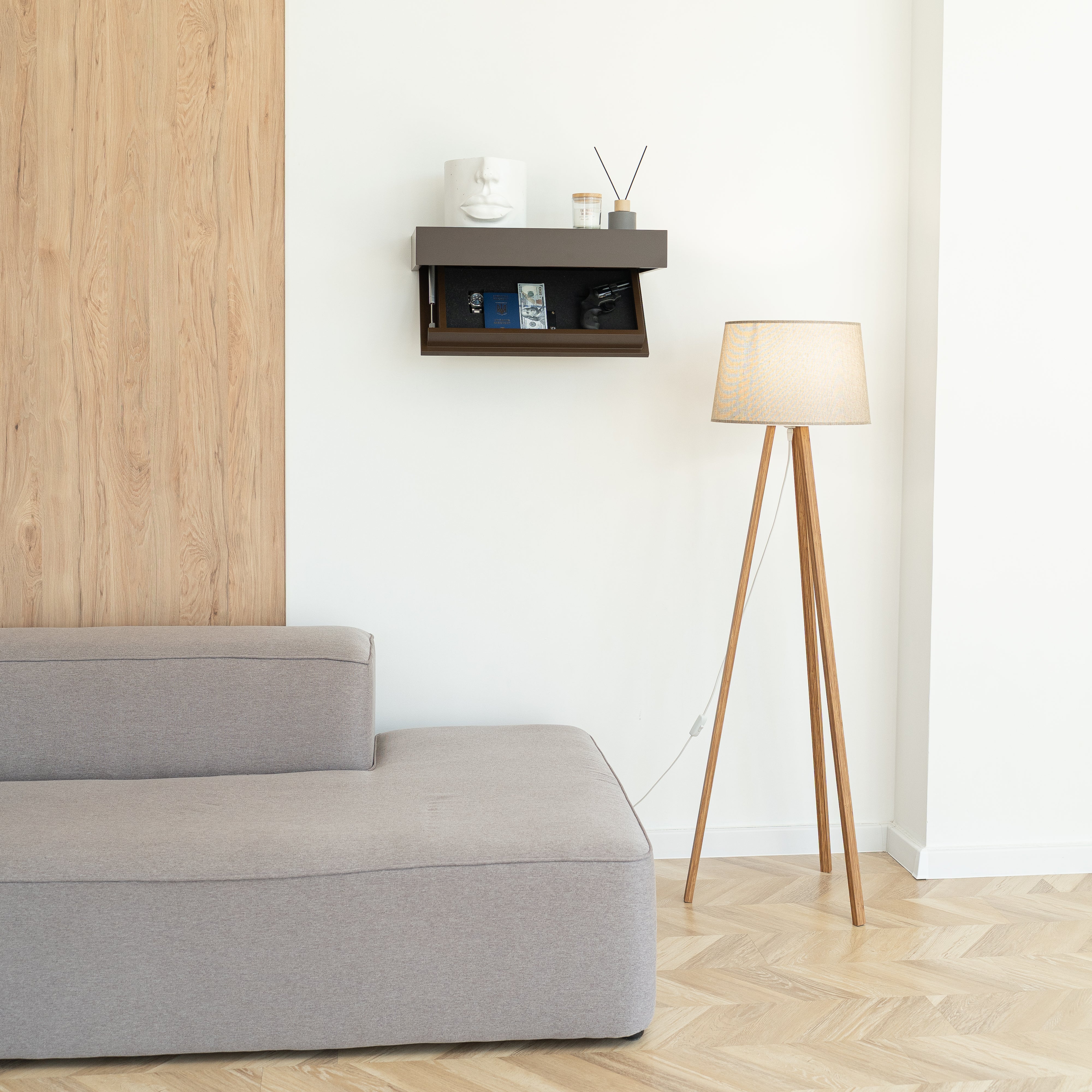 Hidden Wall-Mounted Safe Drawer A12