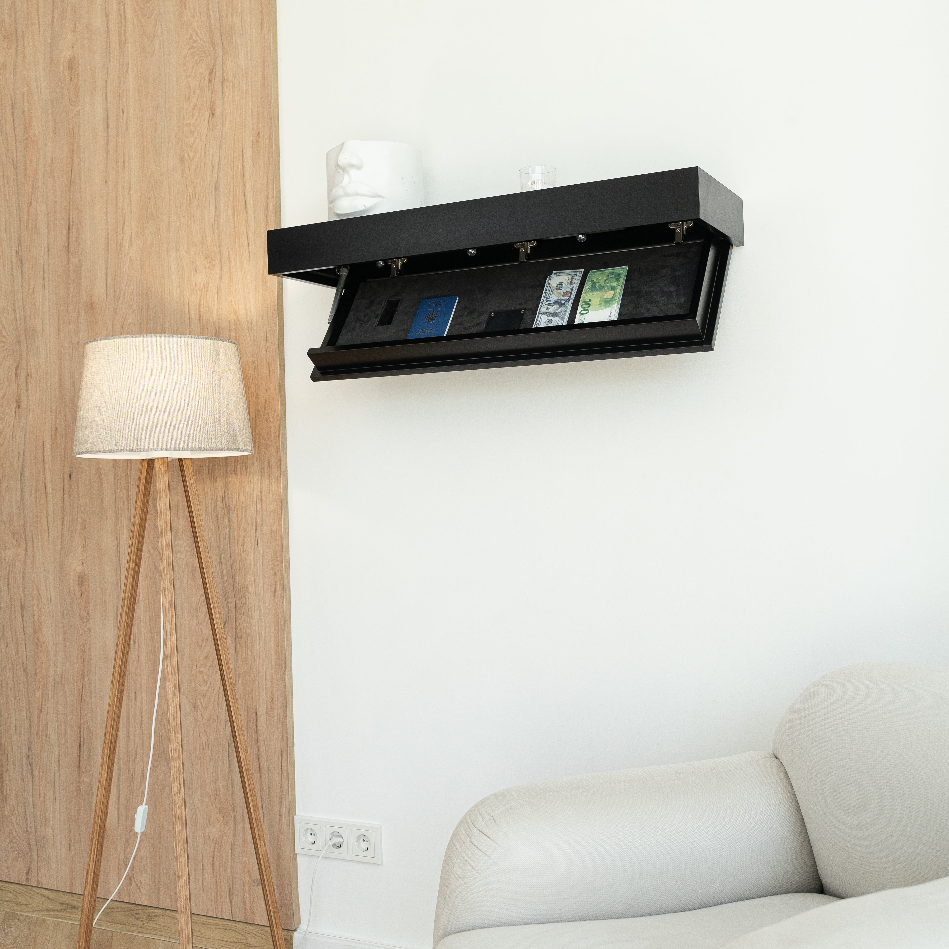 Hidden Wall-Mounted Safe Drawer A12