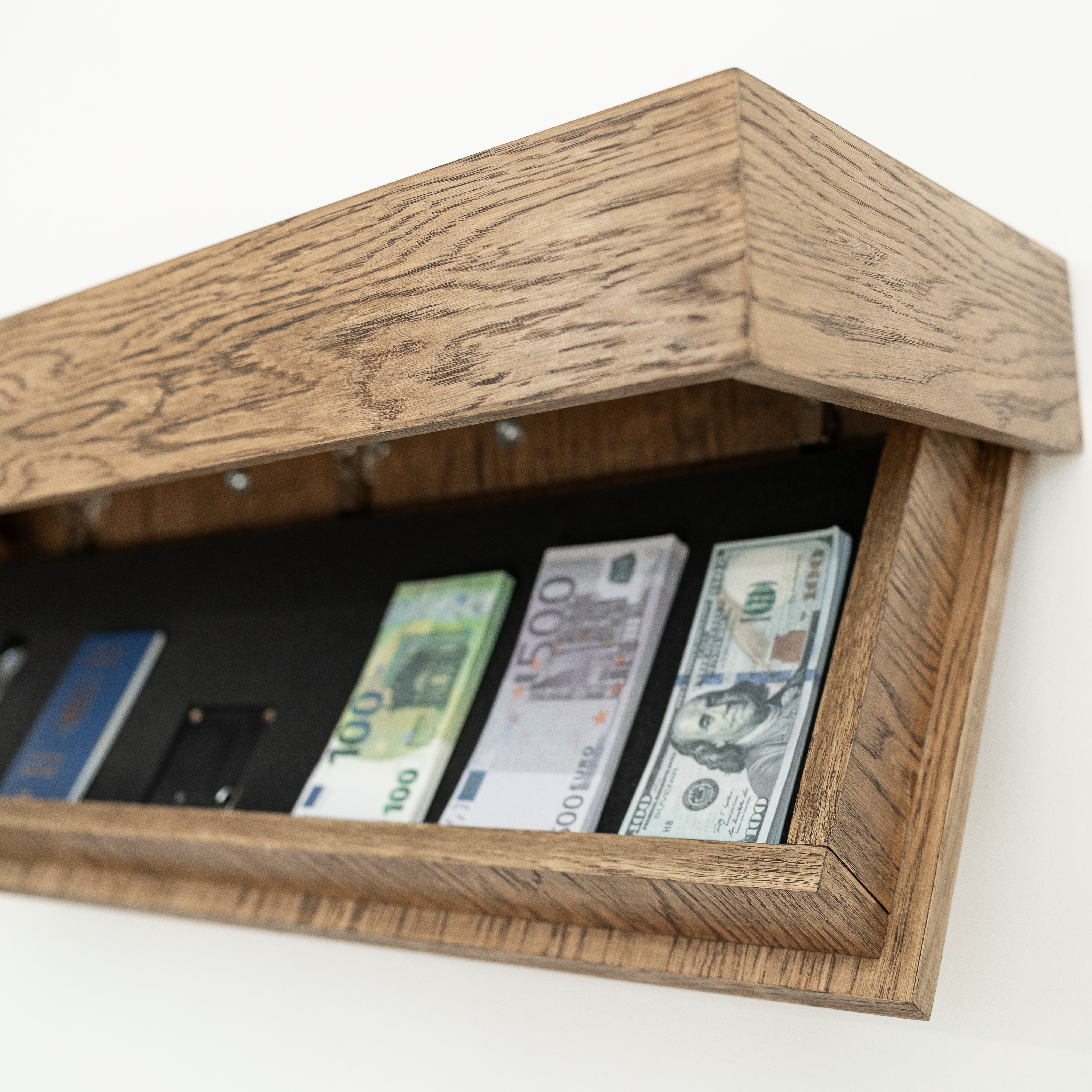 Versteckte Wandtresorschublade - Holzfurnier