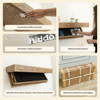 Hidden Wall-Mounted Safe Drawer A12 - Wood Veneer