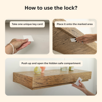 Hidden Wall-Mounted Safe Drawer A12 - Wood Veneer