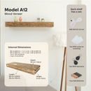 Hidden Wall-Mounted Safe Drawer A12 - Wood Veneer