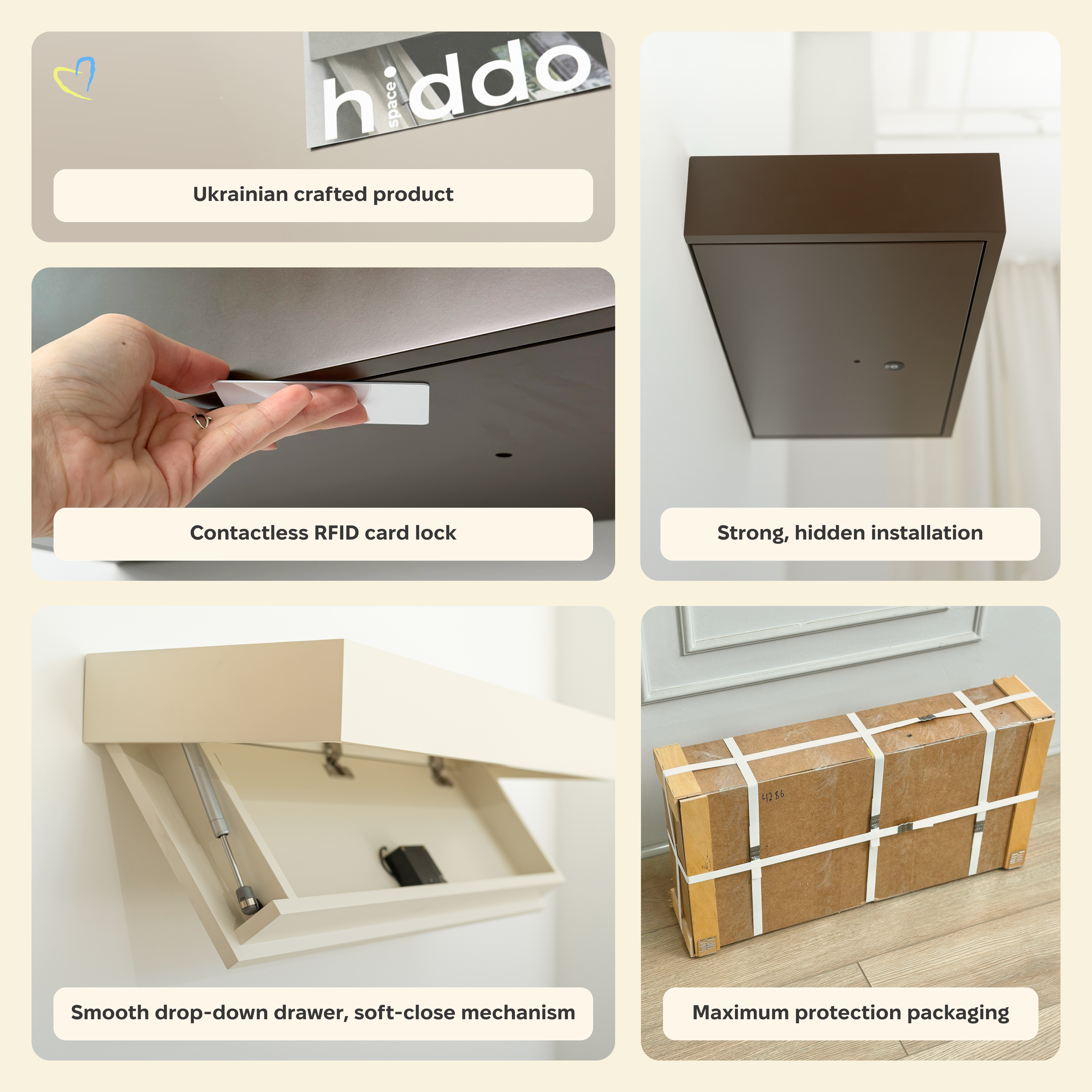 Hidden Wall-Mounted Safe Drawer A12