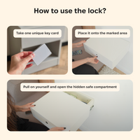 Wandmontierter Nachttisch mit verstecktem Safe