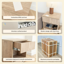 Moderner Nachttisch mit abschließbarem, verstecktem Stauraum – Golden Craft Oak