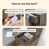 Nachttisch mit abschließbarem, verstecktem Stauraum B26