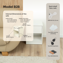 Nachttisch mit abschließbarem, verstecktem Stauraum B24