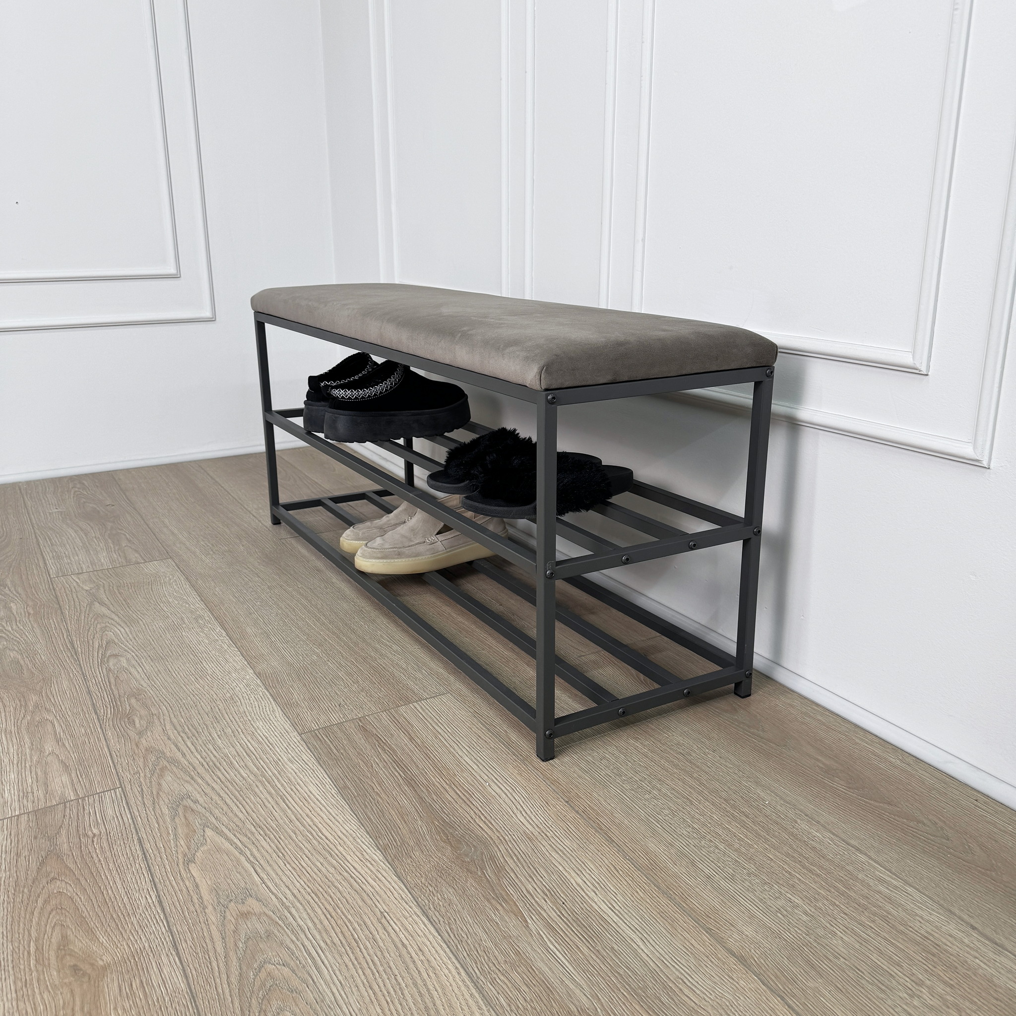 Bench with shoe storage