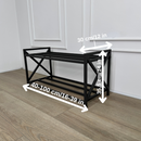 Loft Entryway Set – 2-Tier Metal Shoe Rack and Wall-Mounted Coat Rack