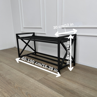 Loft Entryway Set – 2-Tier Metal Shoe Rack and Wall-Mounted Coat Rack