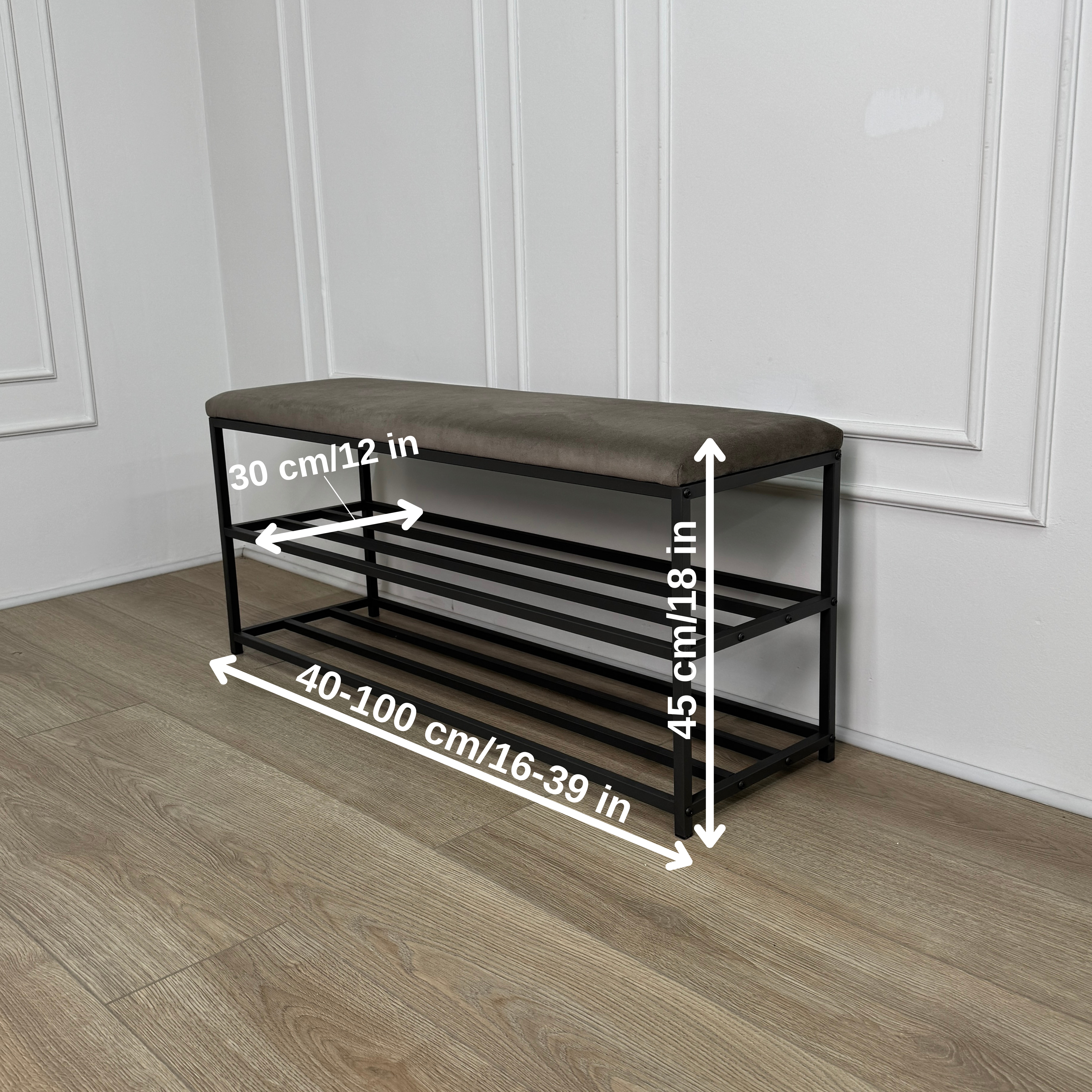 Bench with shoe storage