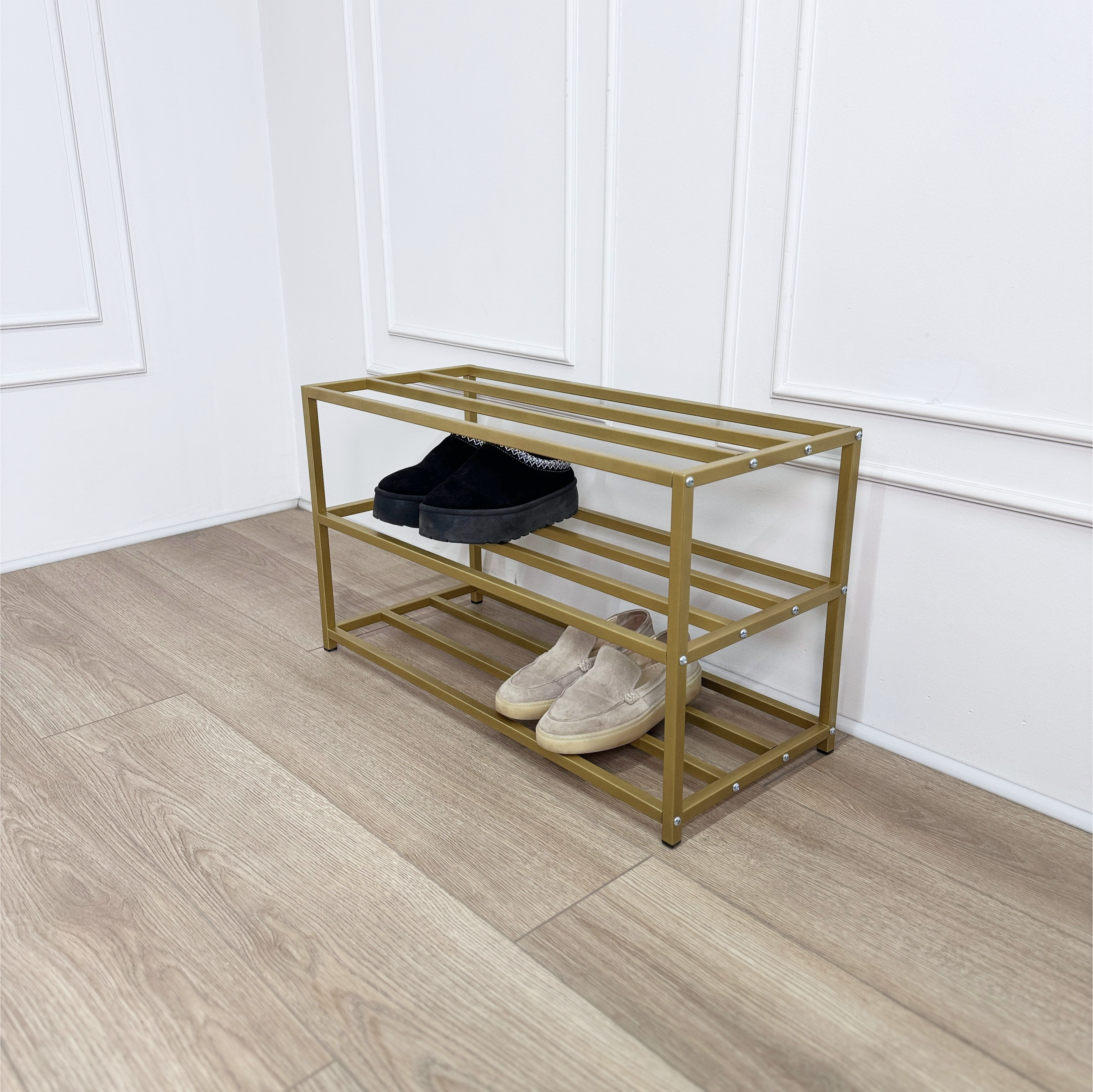 Easy-Build Metal Shoe Shelf