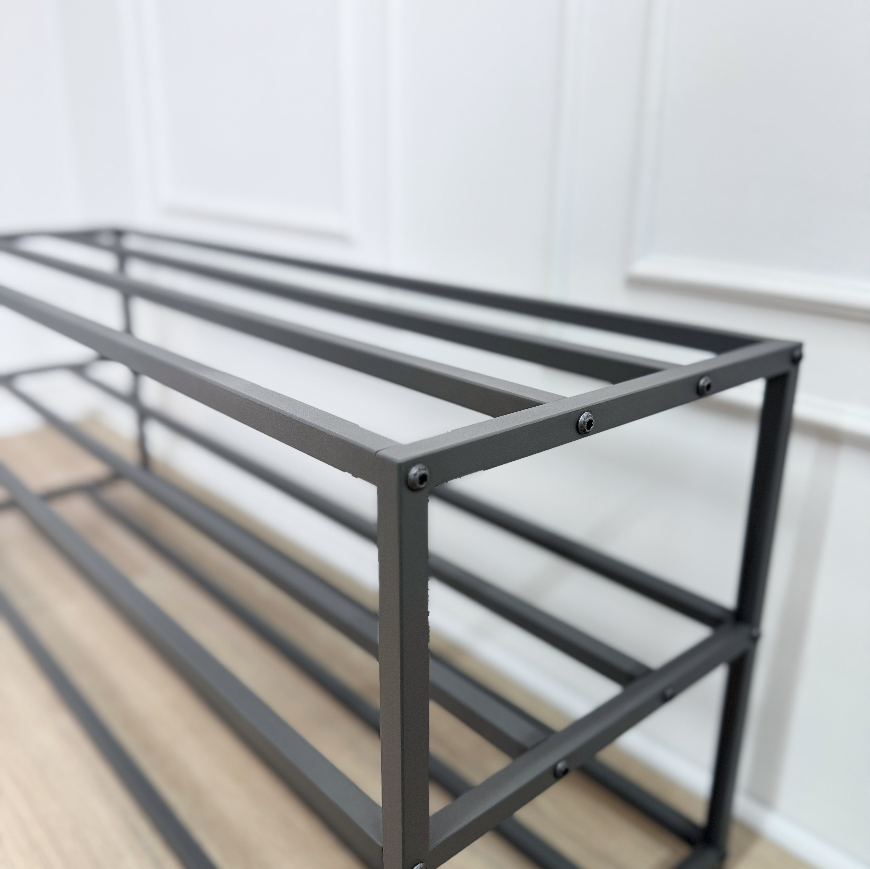 Compact Metal Shoe Rack