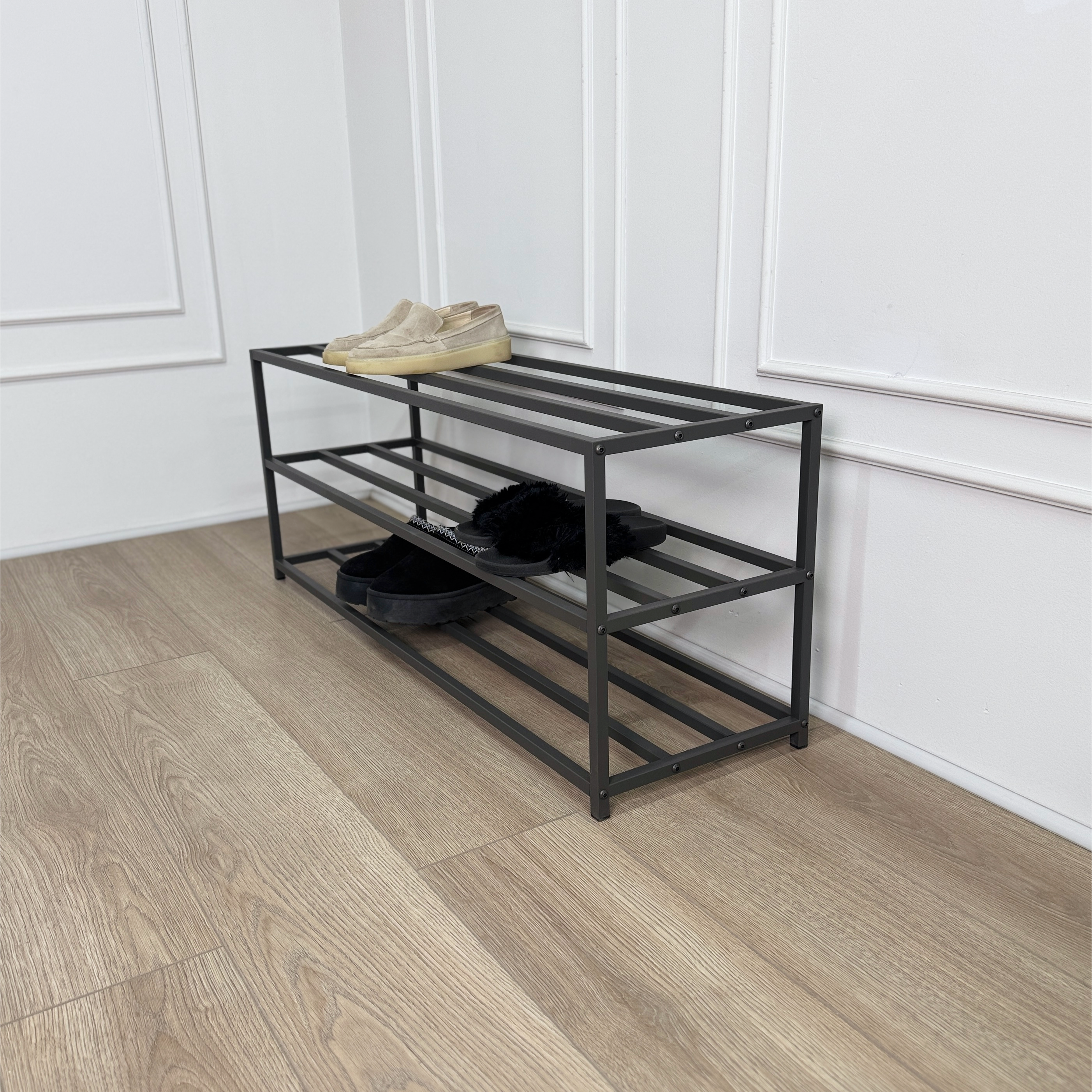 Compact Metal Shoe Rack