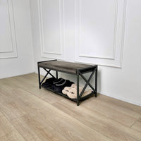 Loft-style bench with shoe storage