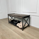 Loft-style bench with shoe storage