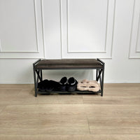 Loft-style bench with shoe storage