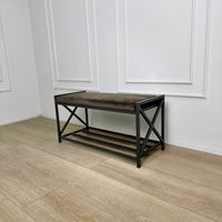 Loft-style bench with shoe storage