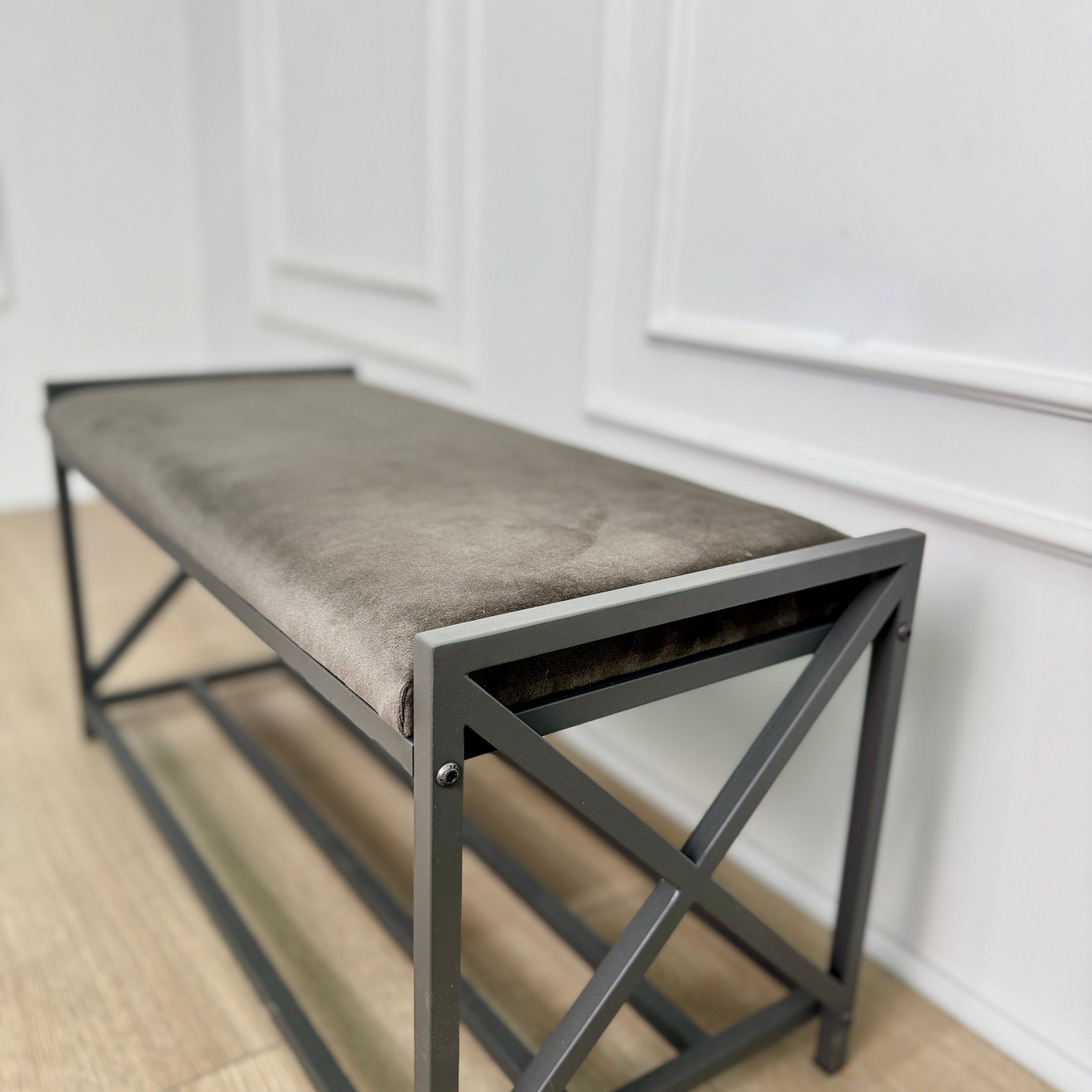Loft-style bench with shoe storage