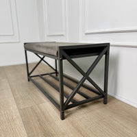 Loft-style bench with shoe storage
