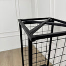 Unassembled Metal Shoe Rack Loft with a grid