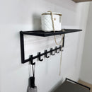 Loft Entryway Set – Upholstered Bench with 2-Tier Shoe Rack + Wall-Mounted Coat Rack | Industrial Hallway Furniture