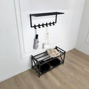 Loft Entryway Set – 2-Tier Metal Shoe Rack and Wall-Mounted Coat Rack