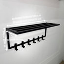 Loft Entryway Set – Upholstered Bench with 2-Tier Shoe Rack + Wall-Mounted Coat Rack | Industrial Hallway Furniture