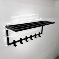 Loft Entryway Set – Upholstered Bench with 2-Tier Shoe Rack + Wall-Mounted Coat Rack | Industrial Hallway Furniture