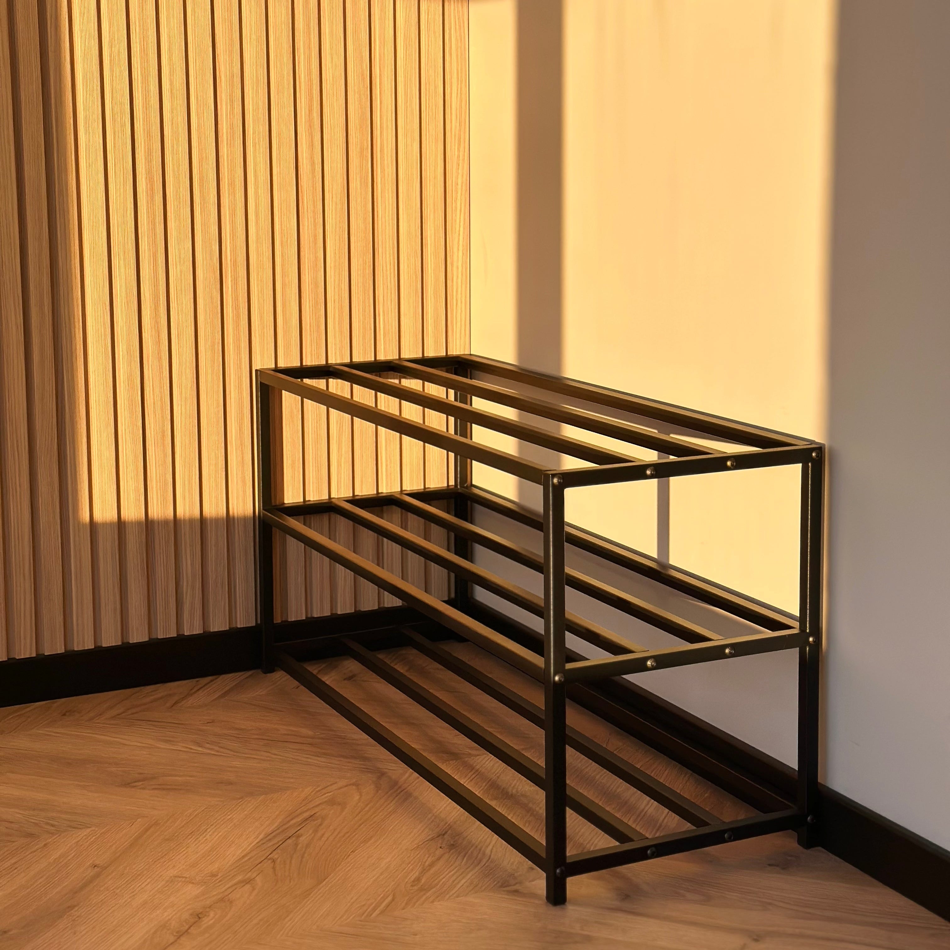 Compact Metal Shoe Rack