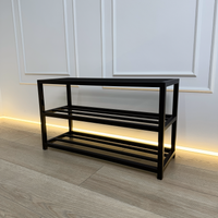 Minimalist 3-Tier Metal Shoe Rack