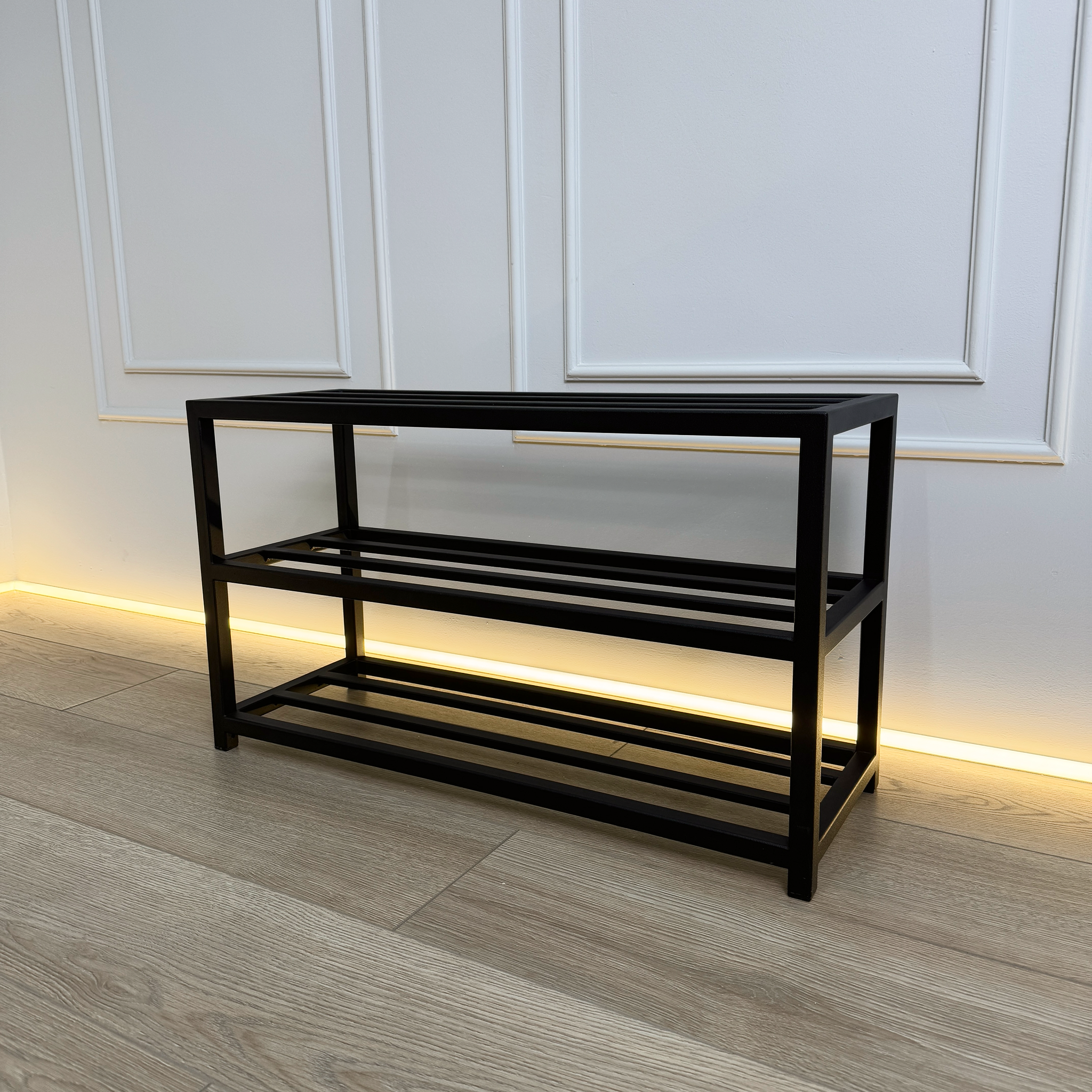 Minimalist 3-Tier Metal Shoe Rack