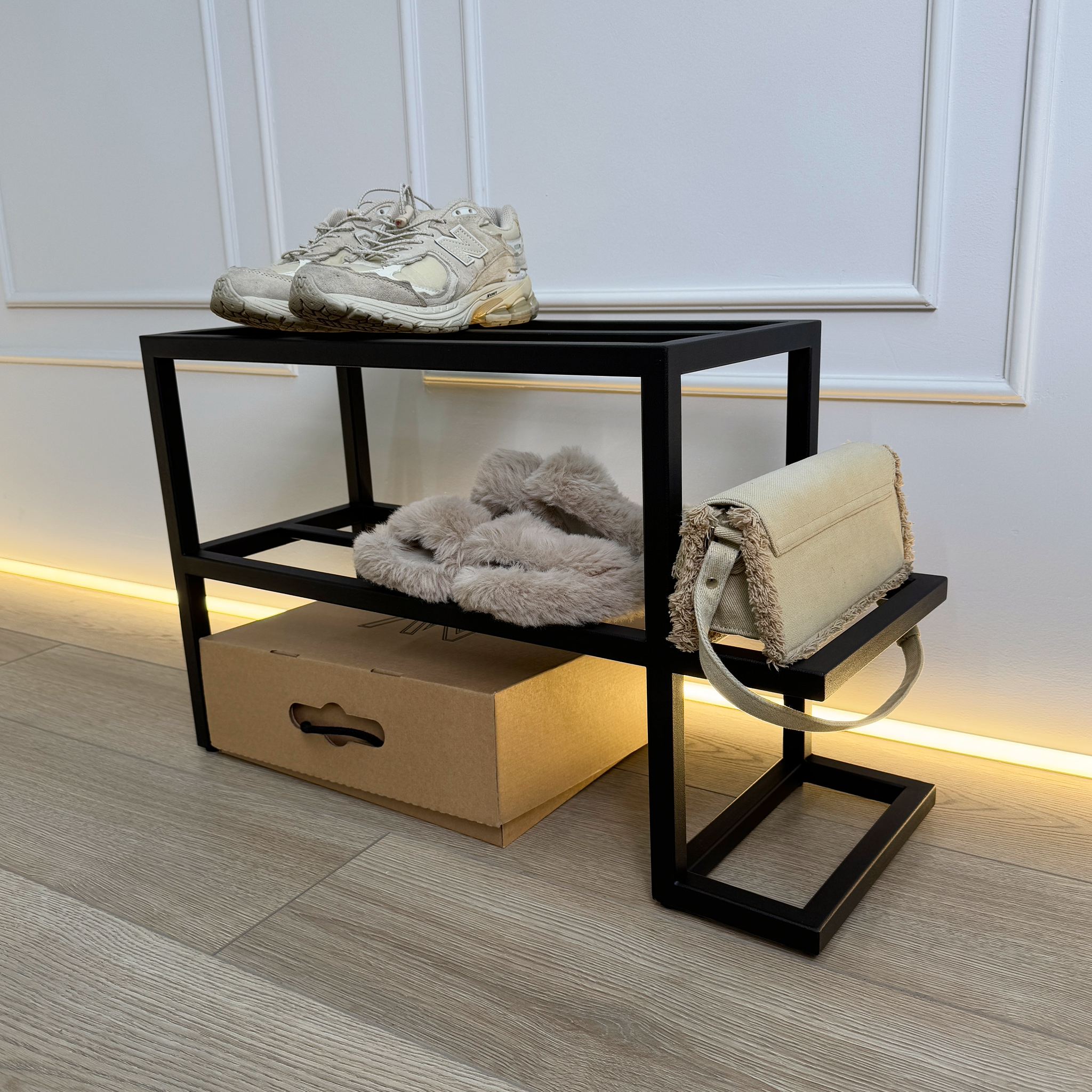 Modern Shoe and Accessory Rack