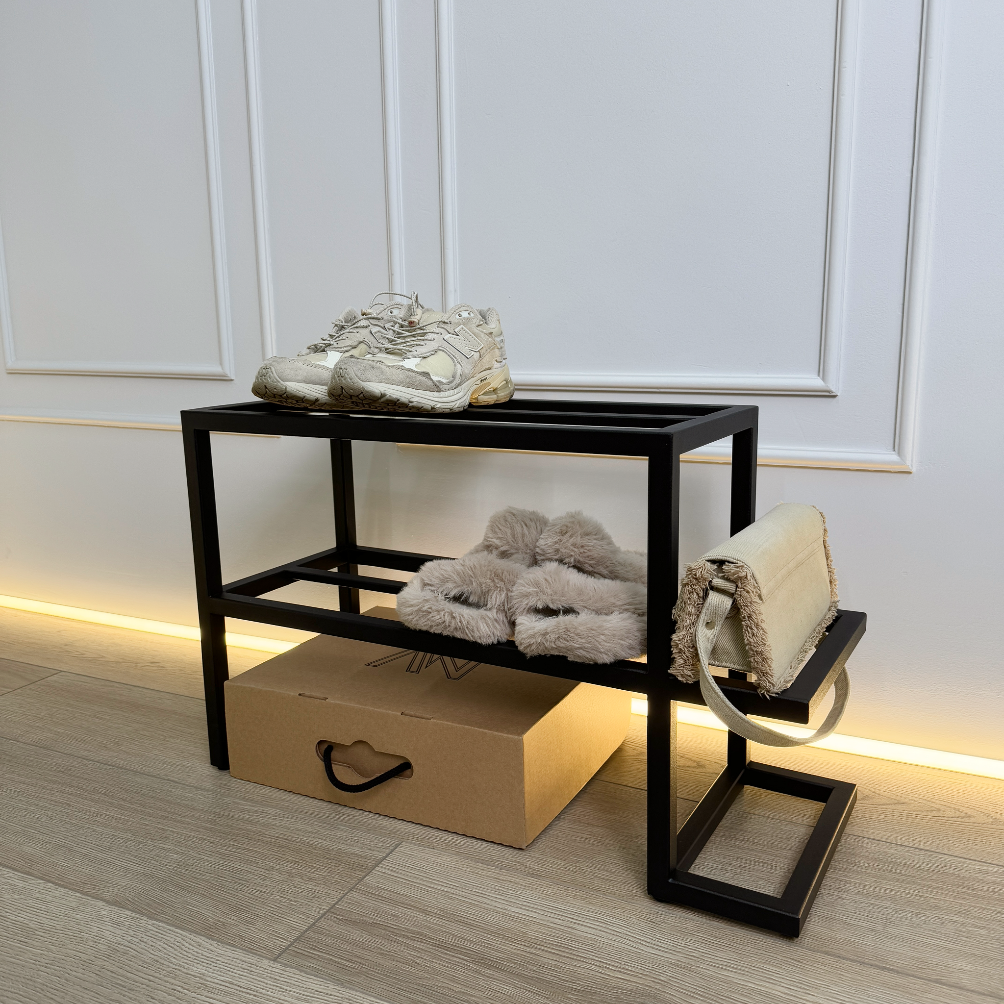 Modern Shoe and Accessory Rack