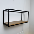 Wall-Mounted Wood & Metal Bookshelf