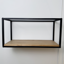 Wall-Mounted Wood & Metal Bookshelf