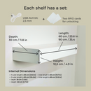 Smart Hidden Drawer Shelf - Sepia Brown