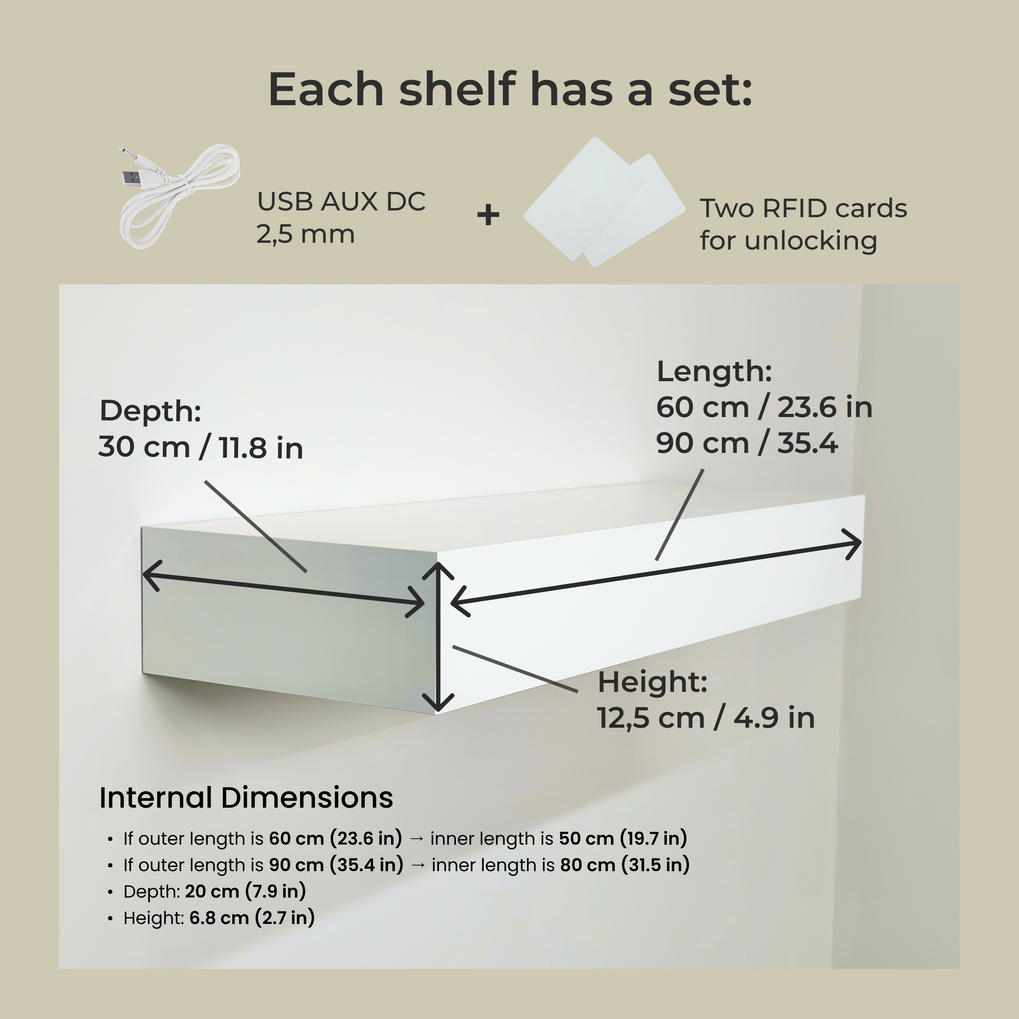 Smart Hidden Drawer Shelf - Sepia Brown