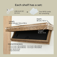 Hidden Wall-Mounted Safe Drawer - Wood Veneer
