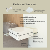 Wall-Mounted nightstand with hidden safe