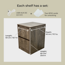 Bedside table with Locked Hidden Storage B26