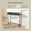 Console Table with Hidden RFID Lock Drawer - Jet Black