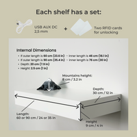 Hidden Wall-Mounted Safe Drawer with Mountain