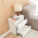 Bedside table with Locked Hidden Storage - White