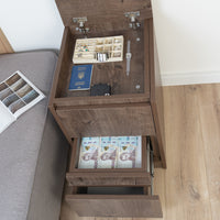 Bedside table with Locked Hidden Storage B26