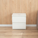 Bedside table with Locked Hidden Storage - White