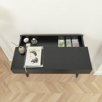 Console Table with Hidden RFID Lock Drawer - Jet Black