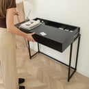 Console Table with Hidden RFID Lock Drawer - Jet Black